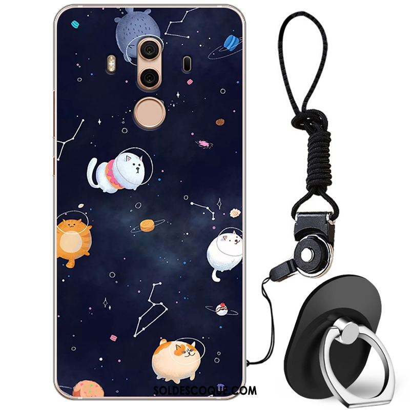 Coque Huawei Mate 10 Pro Étui Peinture Tendance Téléphone Portable Blanc Pas Cher