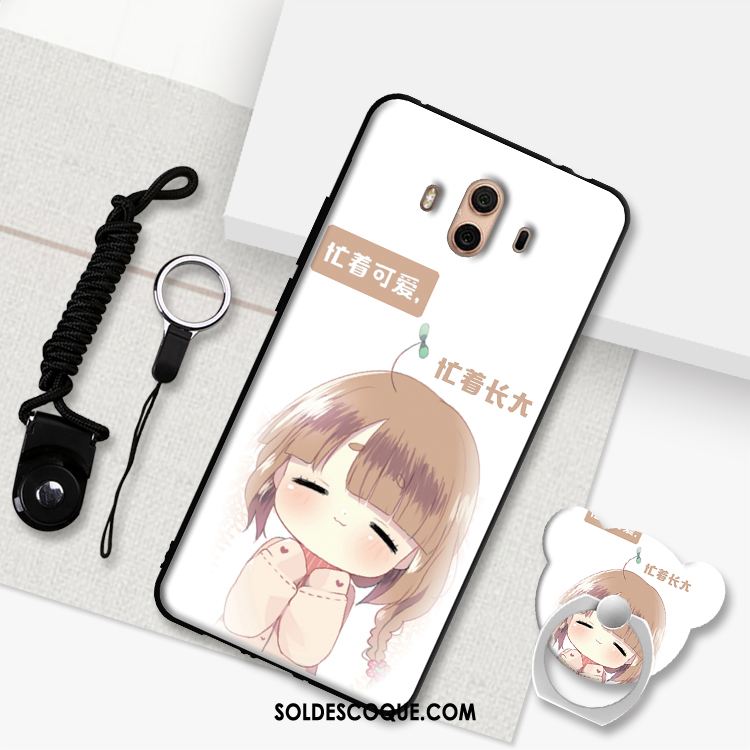 Coque Huawei Mate 10 Protection Dessin Animé Blanc Étui Téléphone Portable En Vente