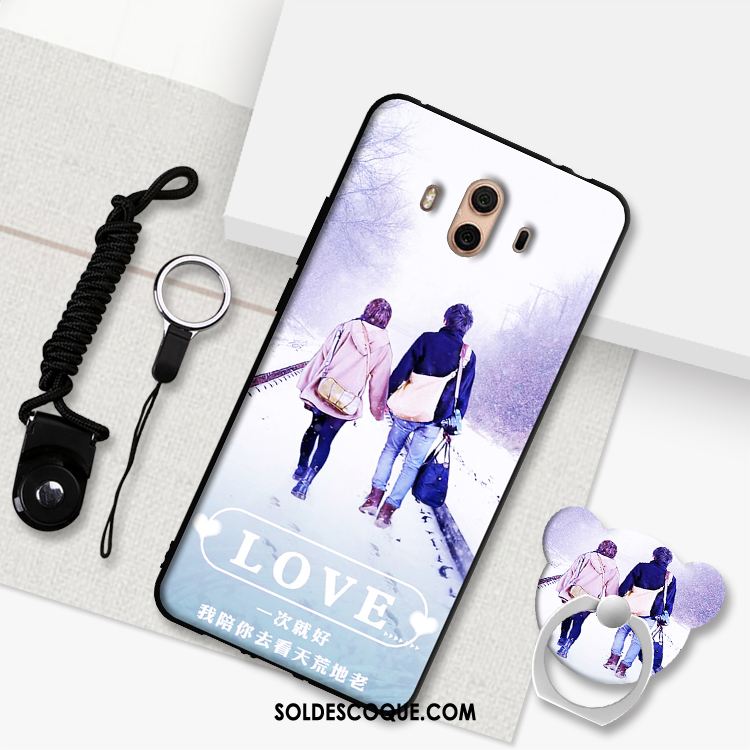 Coque Huawei Mate 10 Protection Dessin Animé Blanc Étui Téléphone Portable En Vente