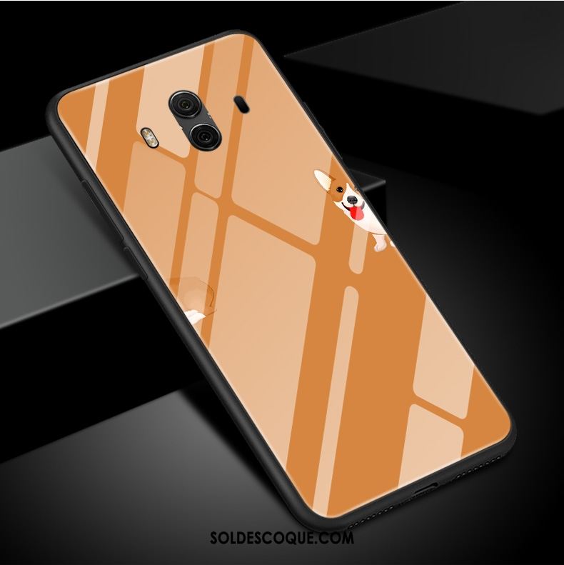 Coque Huawei Mate 10 Protection Fluide Doux Étui Jaune Verre France