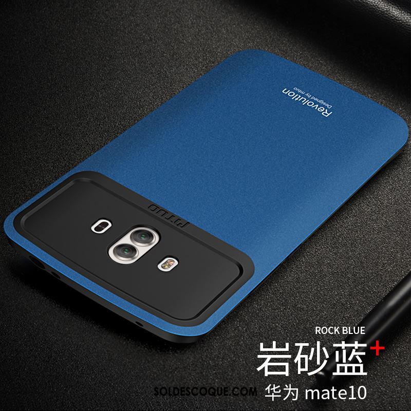 Coque Huawei Mate 10 Téléphone Portable Bleu Silicone Protection Incassable Housse Pas Cher