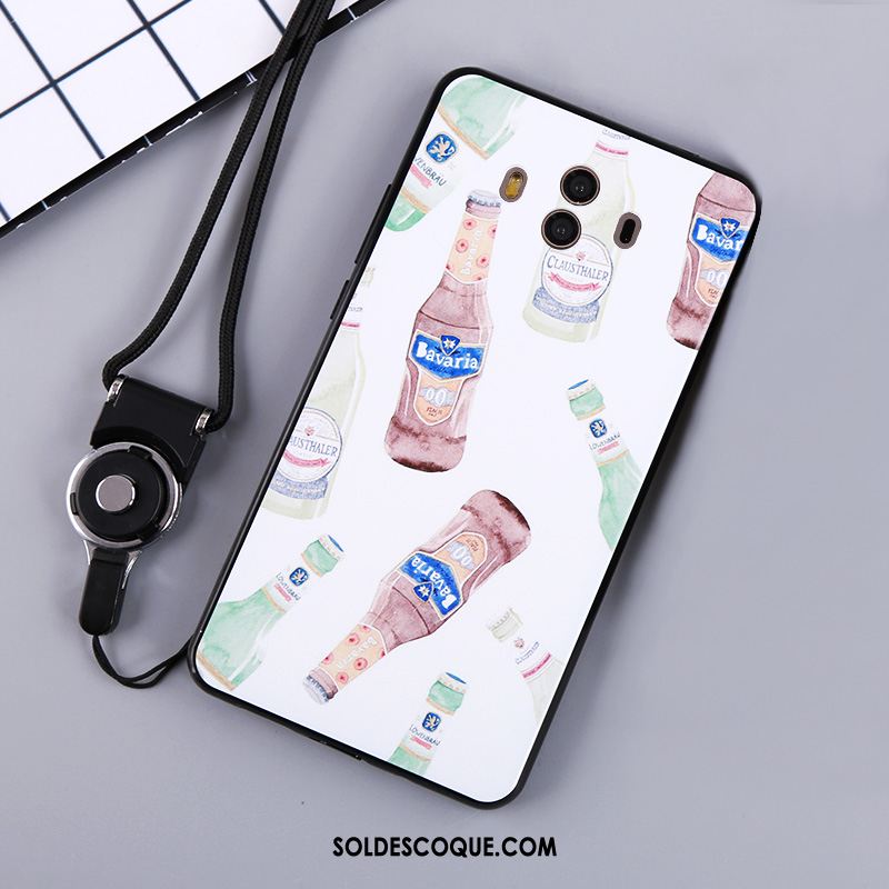 Coque Huawei Mate 10 Téléphone Portable Fluide Doux Blanc Incassable Étui France