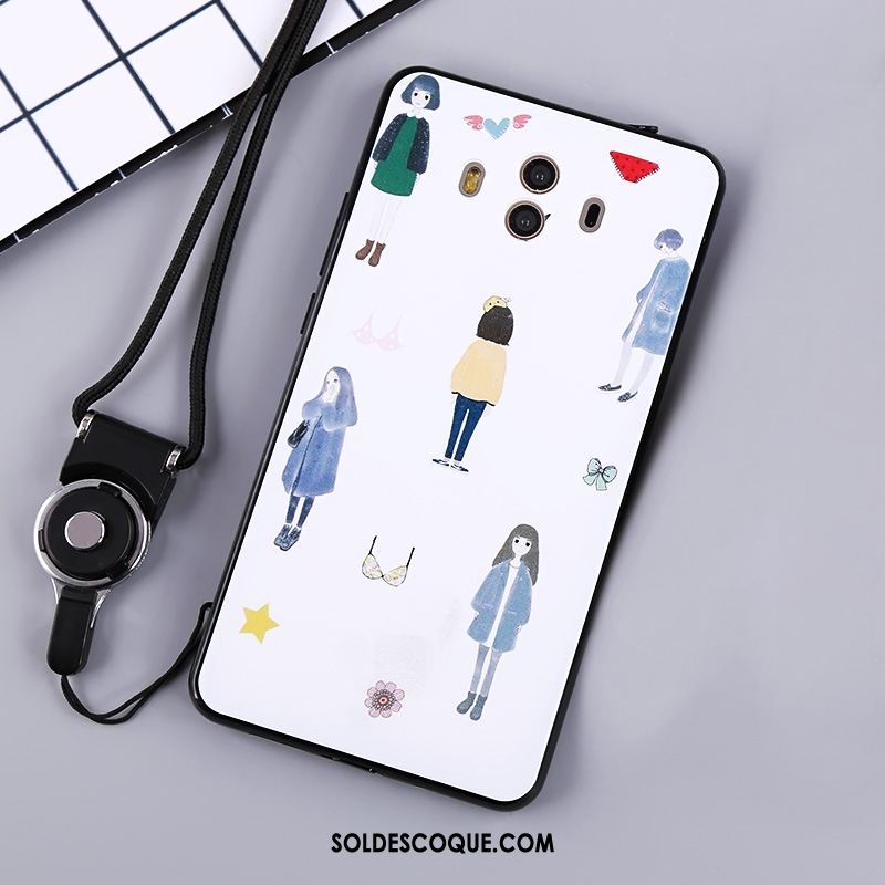 Coque Huawei Mate 10 Téléphone Portable Fluide Doux Blanc Incassable Étui France