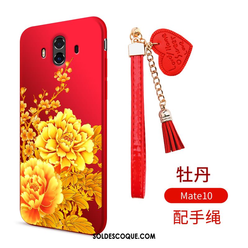 Coque Huawei Mate 10 Téléphone Portable Protection Étui Rouge Pas Cher