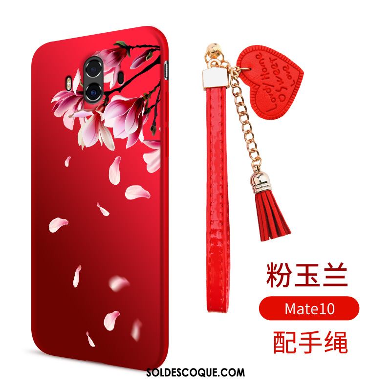 Coque Huawei Mate 10 Téléphone Portable Protection Étui Rouge Pas Cher