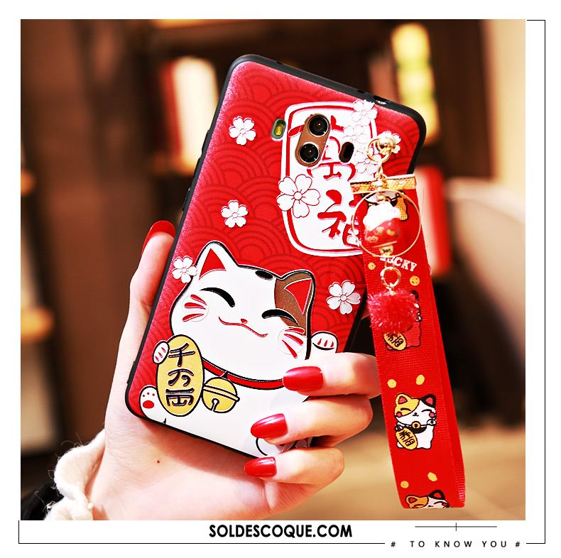 Coque Huawei Mate 10 Téléphone Portable Rouge Richesse Fluide Doux Nouveau Housse France