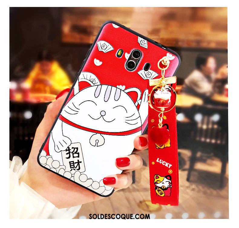 Coque Huawei Mate 10 Téléphone Portable Rouge Richesse Fluide Doux Nouveau Housse France