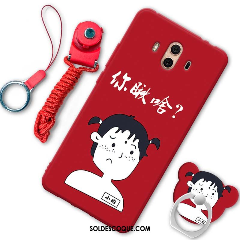 Coque Huawei Mate 10 Téléphone Portable Étui Rouge Fluide Doux Dessin Animé Pas Cher