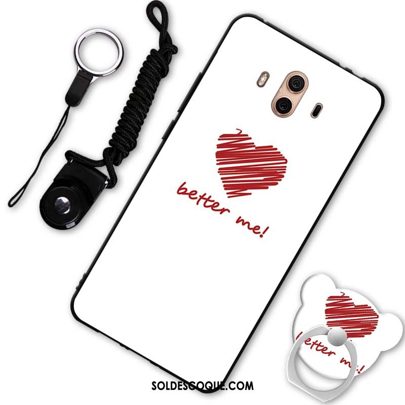 Coque Huawei Mate 10 Téléphone Portable Étui Rouge Fluide Doux Dessin Animé Pas Cher