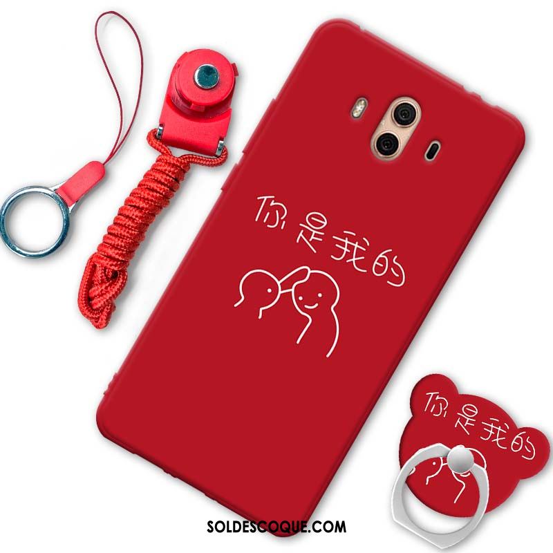 Coque Huawei Mate 10 Téléphone Portable Étui Rouge Fluide Doux Dessin Animé Pas Cher