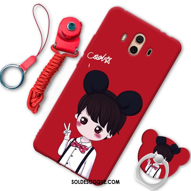 Coque Huawei Mate 10 Téléphone Portable Étui Rouge Fluide Doux Dessin Animé Pas Cher