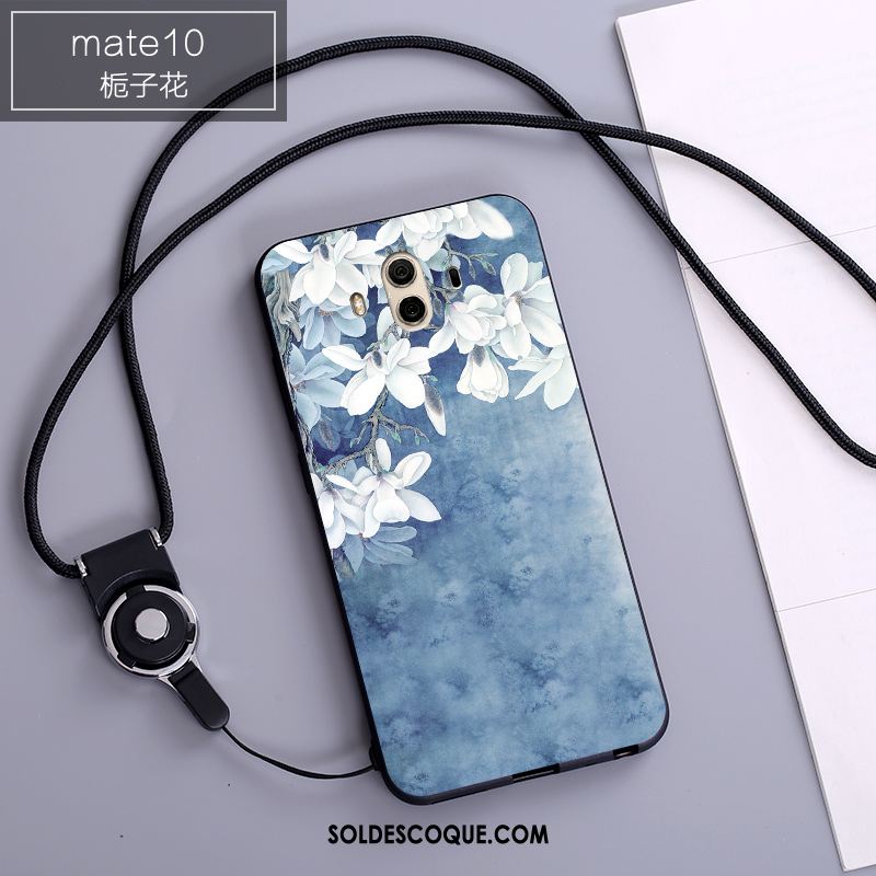 Coque Huawei Mate 10 Étui Téléphone Portable Dessin Animé Fluide Doux Blanc En Ligne