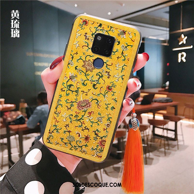 Coque Huawei Mate 20 Créatif Jaune Protection Téléphone Portable Tendance France