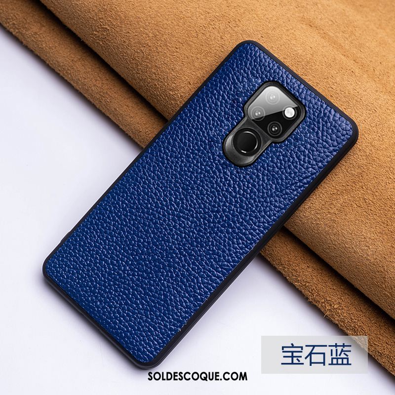 Coque Huawei Mate 20 Incassable Protection Personnalité Cuir Véritable Créatif Soldes