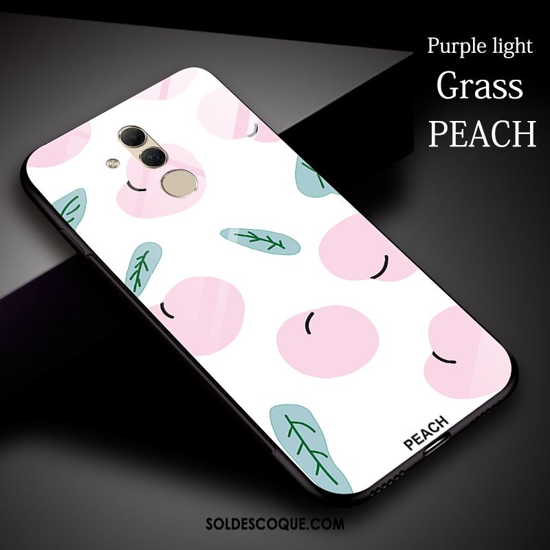 Coque Huawei Mate 20 Lite Blanc Art Verre Trempé Fraise Créatif En Vente