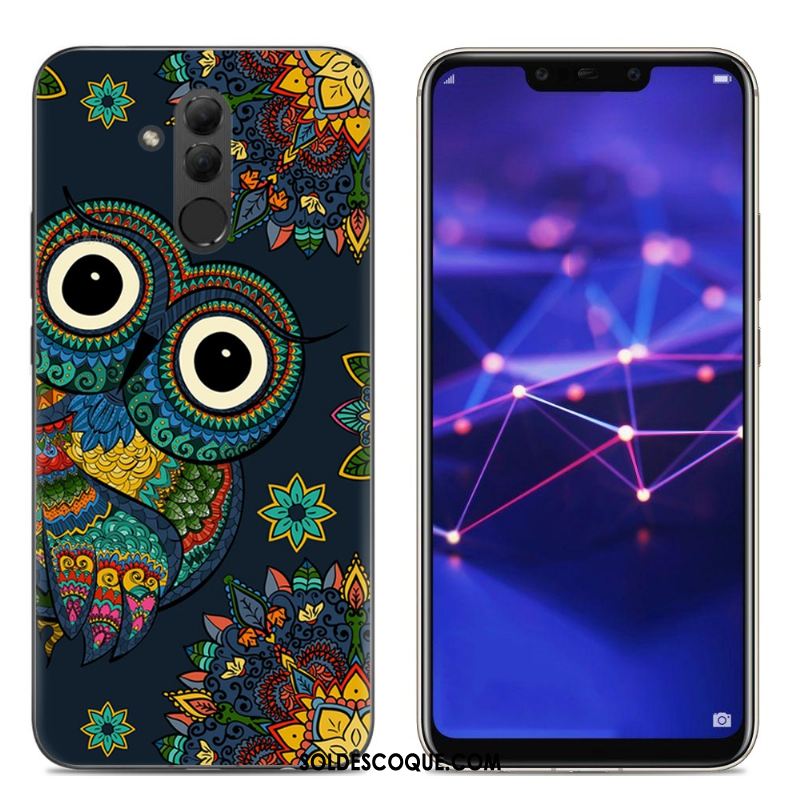 Coque Huawei Mate 20 Lite Créatif Dessin Animé Bleu Fluide Doux Étui En Ligne