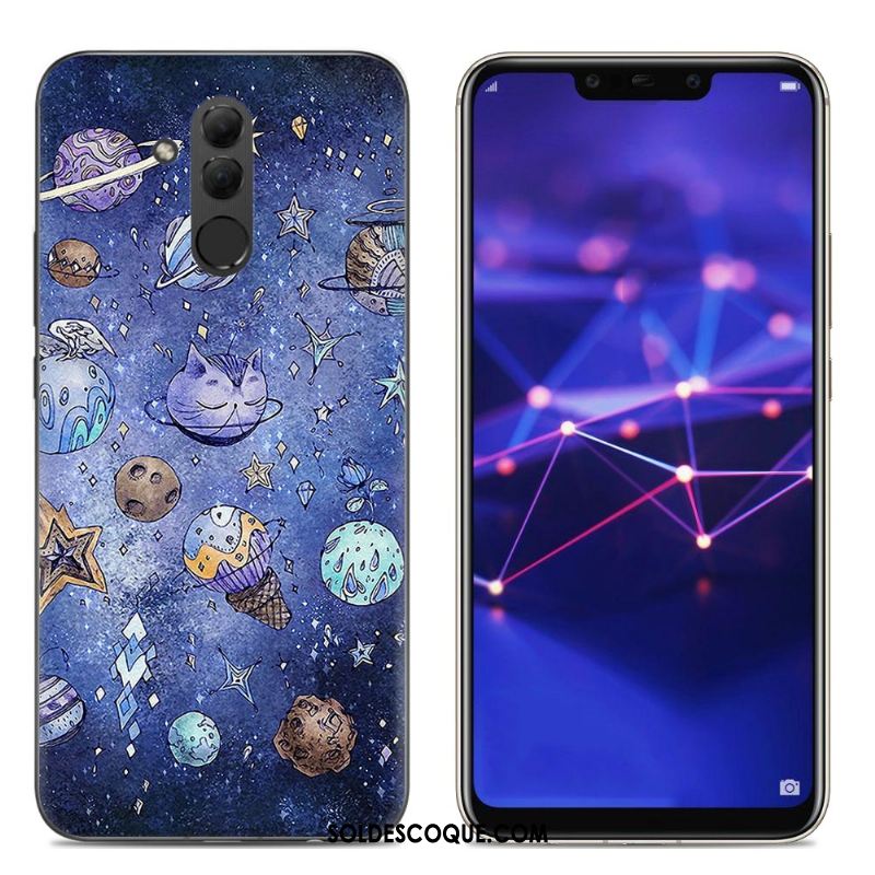 Coque Huawei Mate 20 Lite Créatif Dessin Animé Bleu Fluide Doux Étui En Ligne