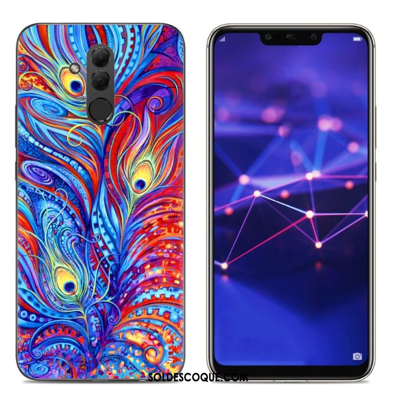 Coque Huawei Mate 20 Lite Créatif Dessin Animé Bleu Fluide Doux Étui En Ligne