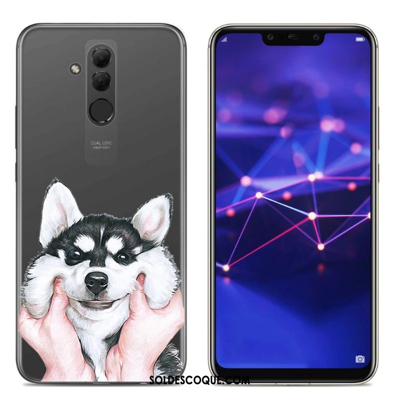 Coque Huawei Mate 20 Lite Créatif Dessin Animé Bleu Fluide Doux Étui En Ligne