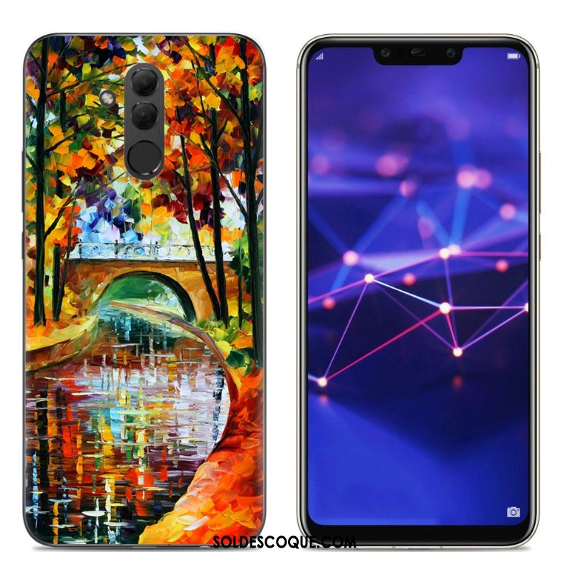 Coque Huawei Mate 20 Lite Créatif Dessin Animé Bleu Fluide Doux Étui En Ligne