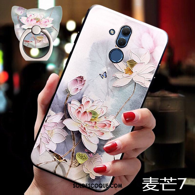 Coque Huawei Mate 20 Lite Créatif Marque De Tendance Très Mince Support Tout Compris Housse France