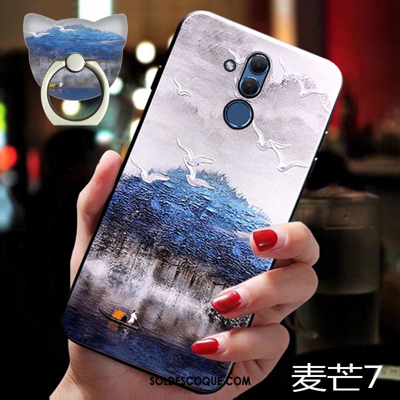 Coque Huawei Mate 20 Lite Créatif Marque De Tendance Très Mince Support Tout Compris Housse France