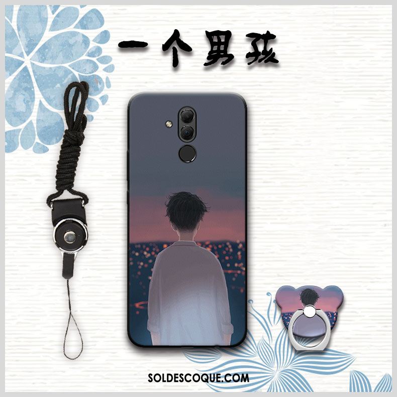 Coque Huawei Mate 20 Lite Dessin Animé Incassable Protection Gris Téléphone Portable Pas Cher