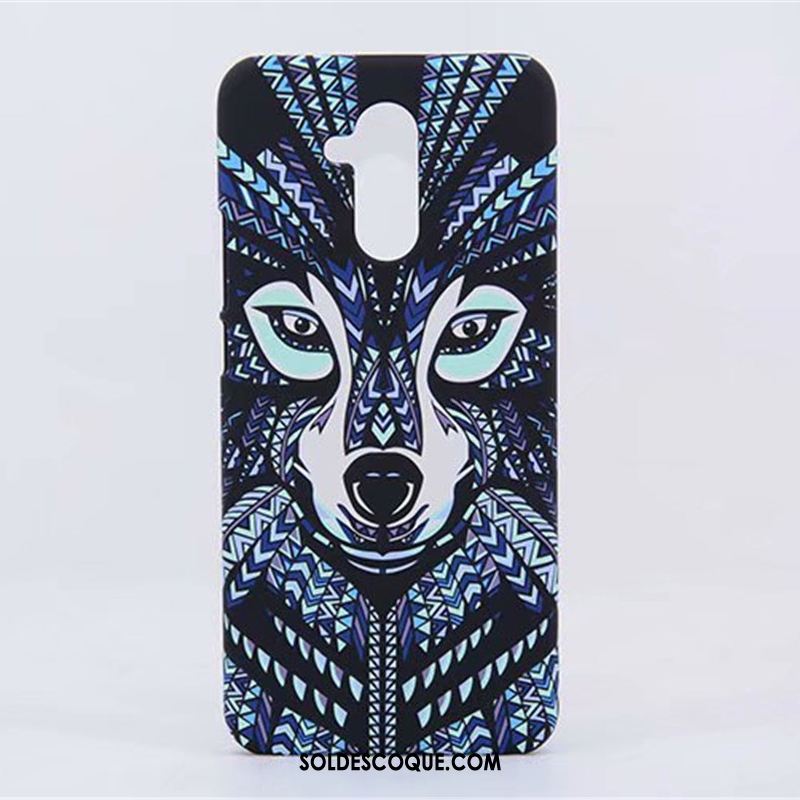 Coque Huawei Mate 20 Lite Gaufrage Délavé En Daim Lumineuses Dessin Animé Jeunesse Housse Soldes