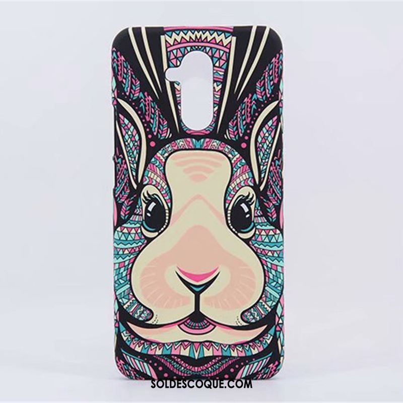 Coque Huawei Mate 20 Lite Gaufrage Délavé En Daim Lumineuses Dessin Animé Jeunesse Housse Soldes