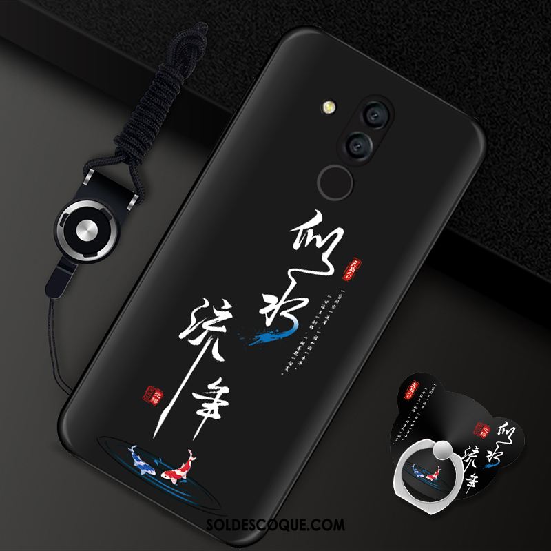 Coque Huawei Mate 20 Lite Noir Étui Protection Téléphone Portable Fluide Doux Pas Cher