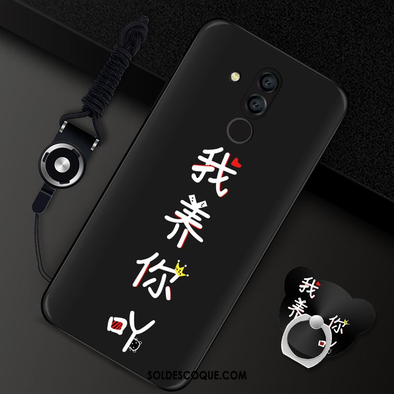 Coque Huawei Mate 20 Lite Noir Étui Protection Téléphone Portable Fluide Doux Pas Cher