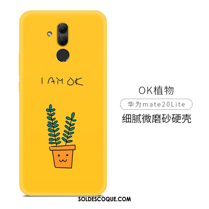 Coque Huawei Mate 20 Lite Personnalité Frais Tout Compris Jaune Dessin Animé Housse Pas Cher