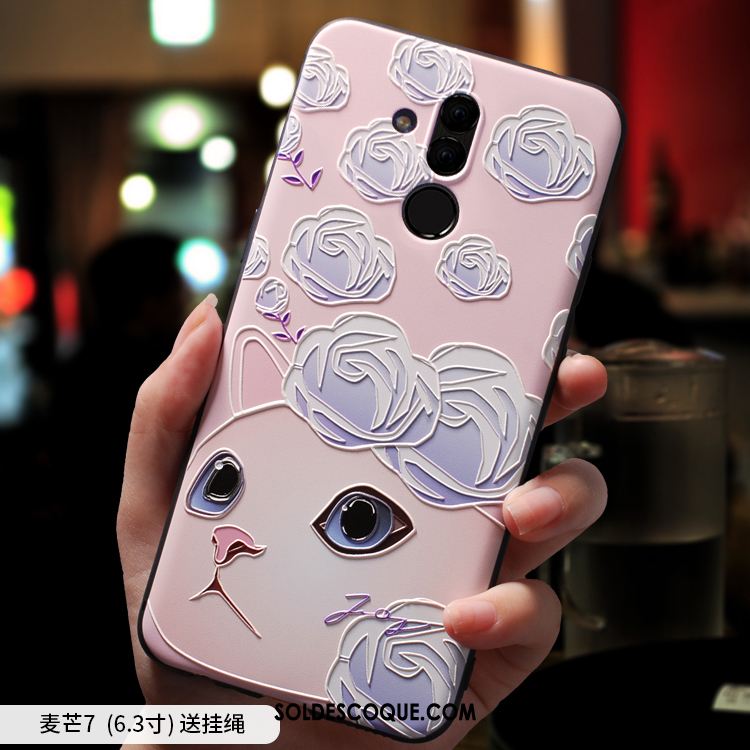 Coque Huawei Mate 20 Lite Personnalité Très Mince Tout Compris Rose Téléphone Portable Pas Cher