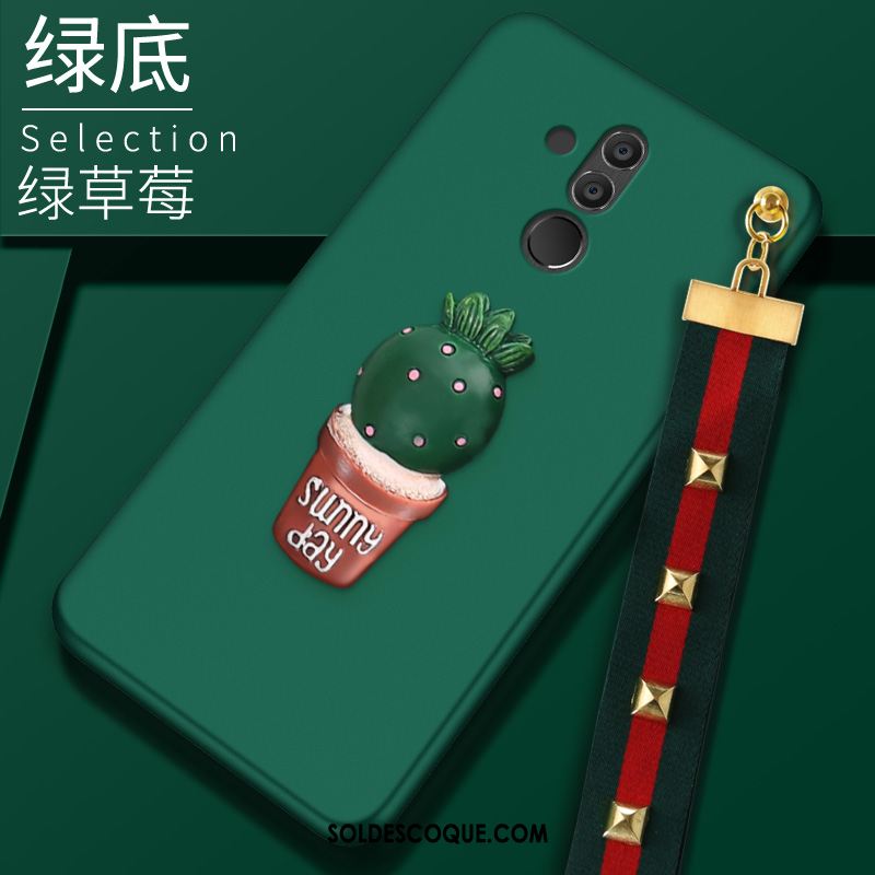 Coque Huawei Mate 20 Lite Téléphone Portable Vert Étui Fluide Doux Pas Cher