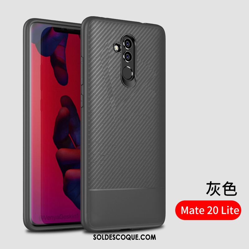 Coque Huawei Mate 20 Lite Étui Fluide Doux Protection Gris Téléphone Portable Housse En Vente