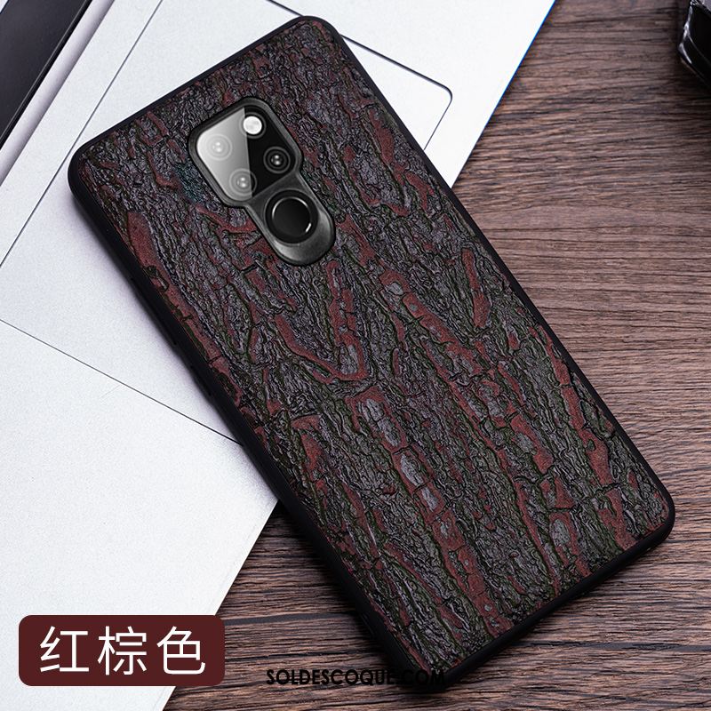 Coque Huawei Mate 20 Noir Luxe Cuir Véritable Étui En Cuir Téléphone Portable En Vente