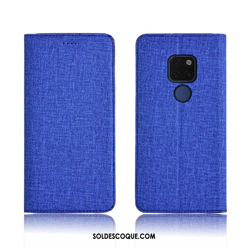 Coque Huawei Mate 20 Nouveau Protection Lin Étui Rose Pas Cher