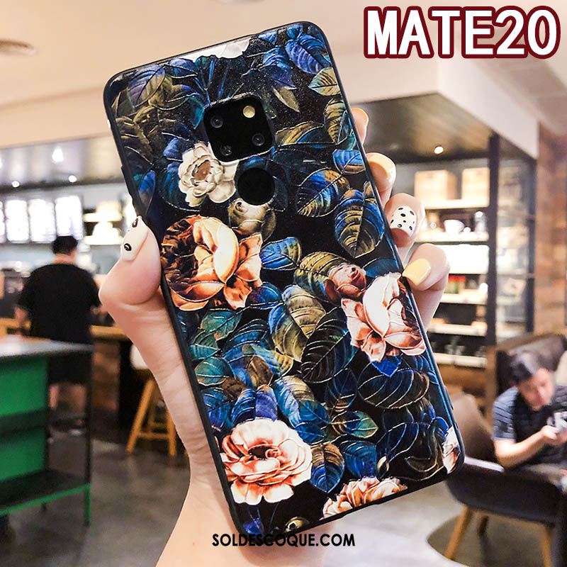 Coque Huawei Mate 20 Personnalité Protection Vert Gaufrage Frais En Ligne