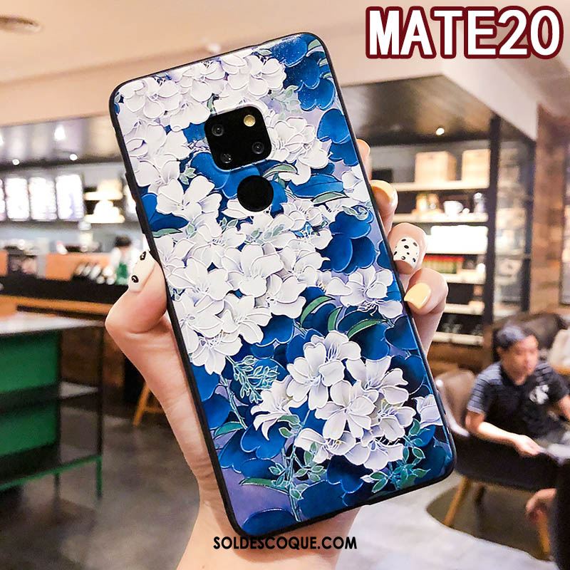 Coque Huawei Mate 20 Personnalité Protection Vert Gaufrage Frais En Ligne