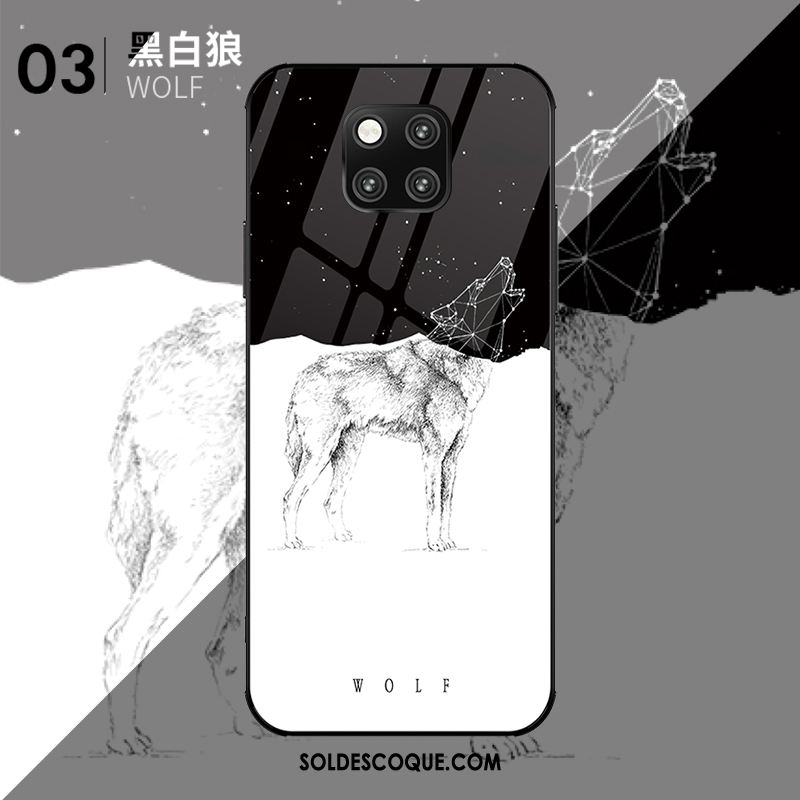 Coque Huawei Mate 20 Pro Blanc Marque De Tendance Silicone Simple Très Mince En Ligne