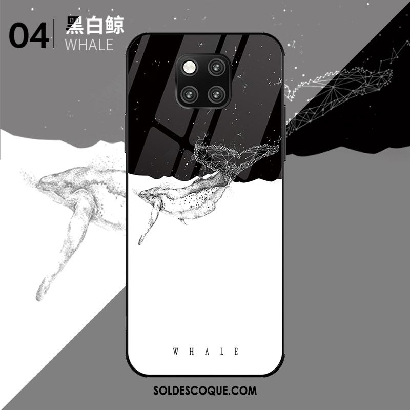 Coque Huawei Mate 20 Pro Blanc Marque De Tendance Silicone Simple Très Mince En Ligne