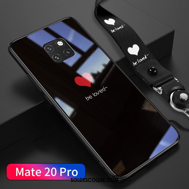 Coque Huawei Mate 20 Pro Incassable Simple Blanc Net Rouge Créatif Housse Soldes