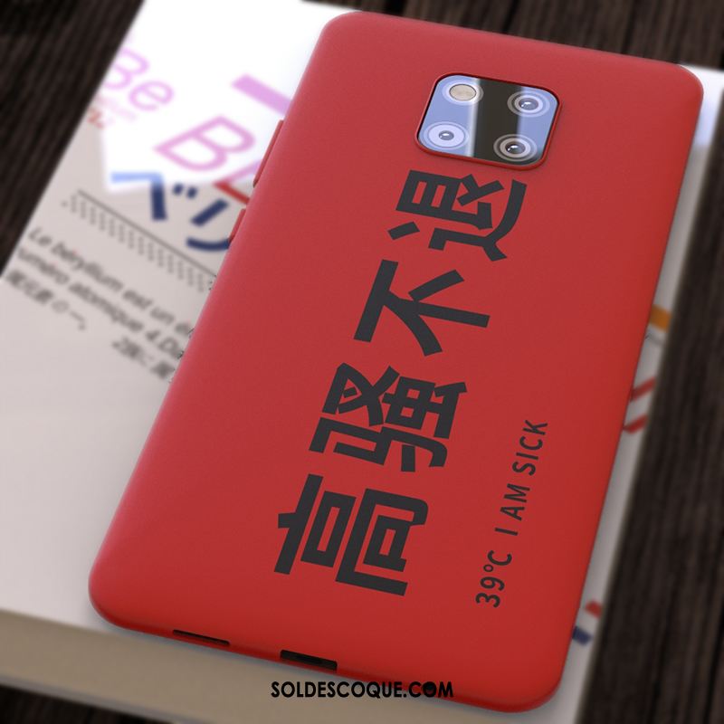 Coque Huawei Mate 20 Pro Rouge Tendance Silicone Téléphone Portable Créatif Pas Cher
