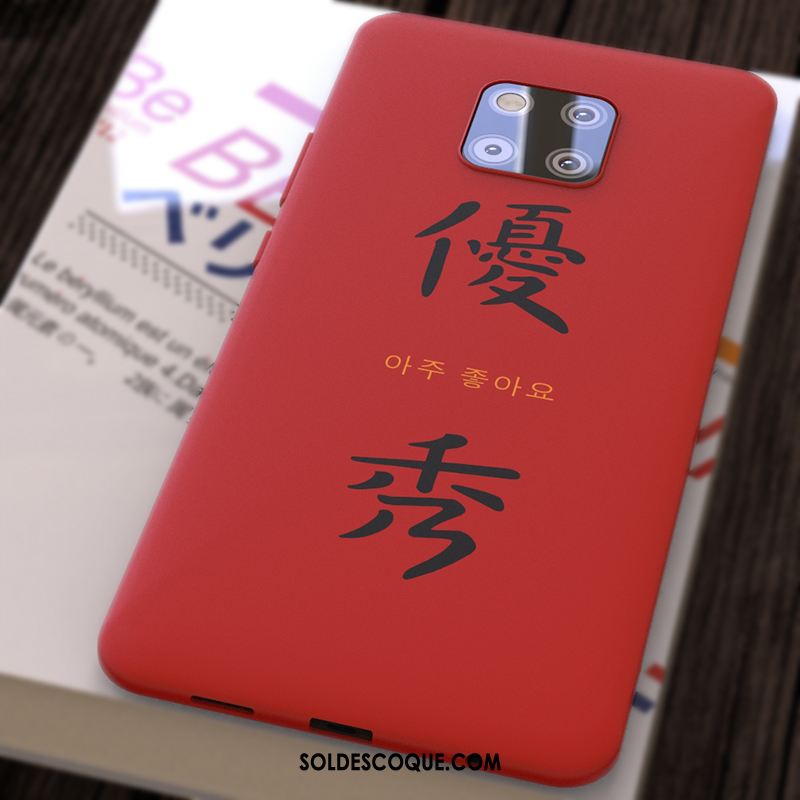 Coque Huawei Mate 20 Pro Rouge Tendance Silicone Téléphone Portable Créatif Pas Cher