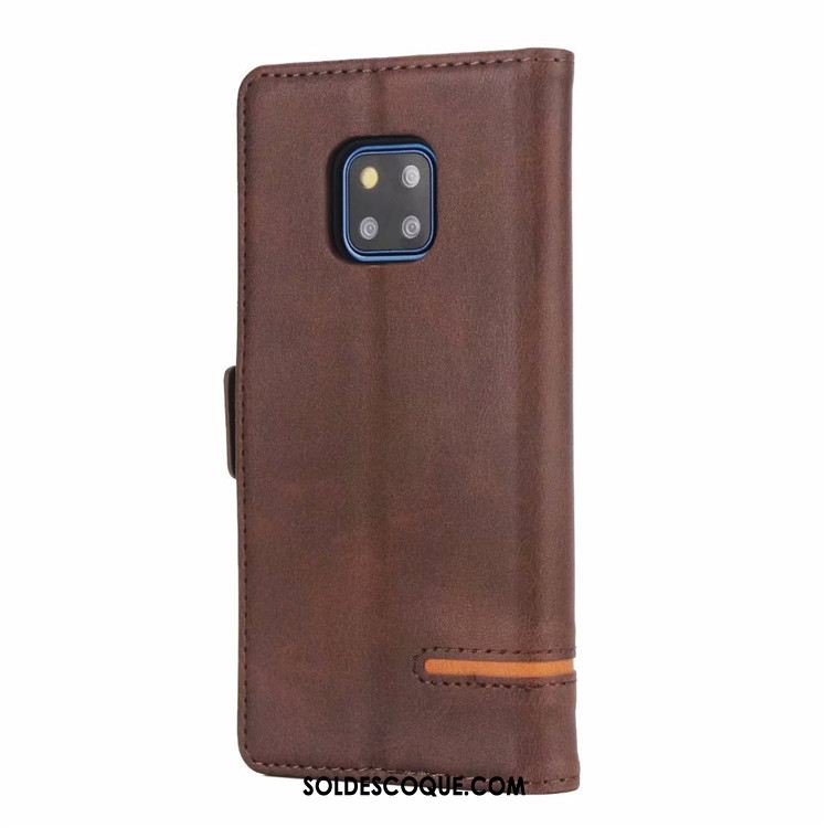 Coque Huawei Mate 20 Pro Simple Téléphone Portable Incassable Étui En Cuir Rouge France