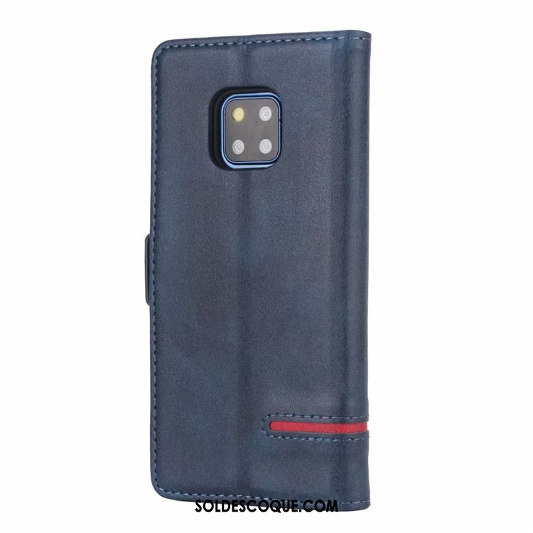 Coque Huawei Mate 20 Pro Simple Téléphone Portable Incassable Étui En Cuir Rouge France