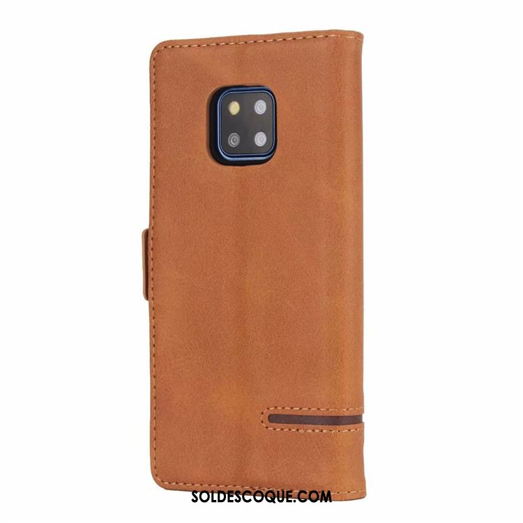 Coque Huawei Mate 20 Pro Simple Téléphone Portable Incassable Étui En Cuir Rouge France