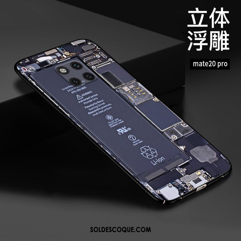 Coque Huawei Mate 20 Pro Téléphone Portable Difficile Protection Gaufrage Incassable Pas Cher