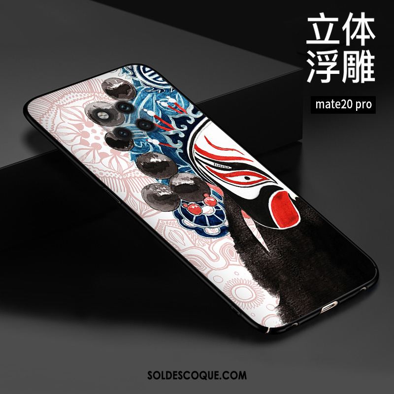 Coque Huawei Mate 20 Pro Téléphone Portable Difficile Protection Gaufrage Incassable Pas Cher