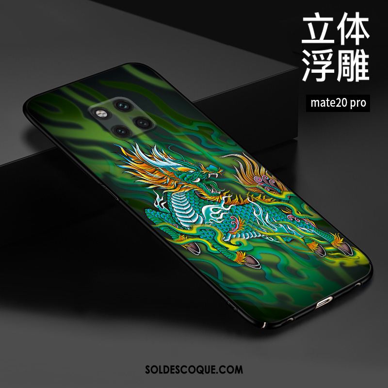 Coque Huawei Mate 20 Pro Téléphone Portable Difficile Protection Gaufrage Incassable Pas Cher